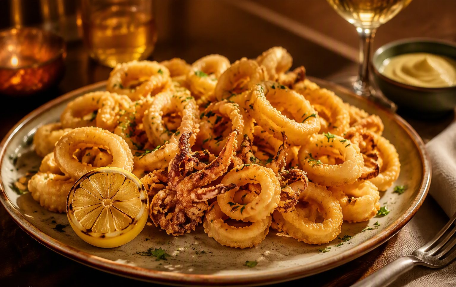 Calamari fritti dorati